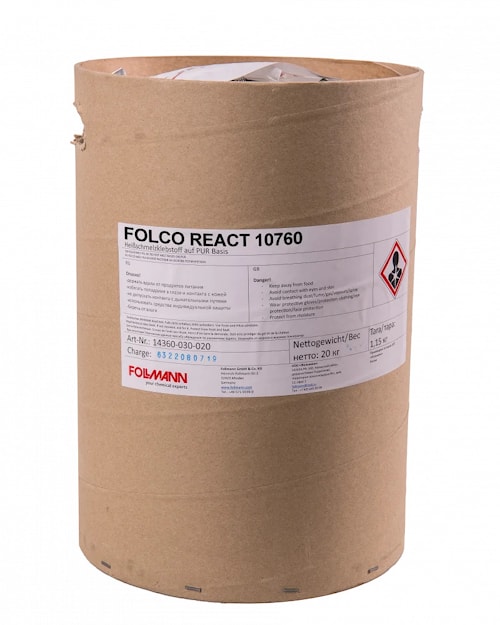 ПУР клей-расплав FOLCO REACT 10760, картуш 20 кг   